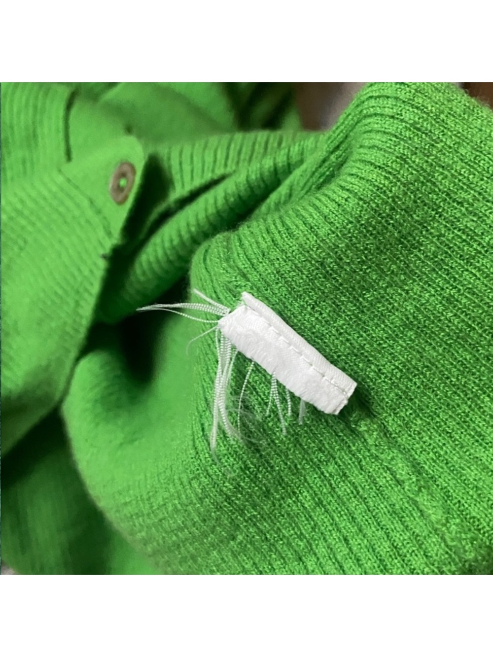 Massimo DUTTI green cashmere blend cardigan sweater - Picture 4 of 6